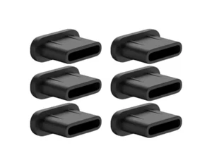 6x Korek wtyczki przeciwpyłowej czarny silikon do portu ładowania USB-C SONY WH-1000XM6 - Zdjęcie 1 z 1