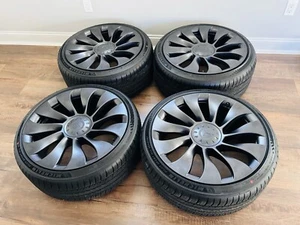 OEM Tesla 21" Uberturbine Wheels, Tires, TPMS, Caps Model Y Performance - Picture 1 of 7