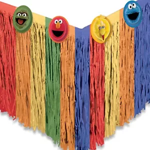 SESAME STREET Everyday PAPER TABLESKIRT (1) ~ 1st Birthday Party Elmo - Picture 1 of 1