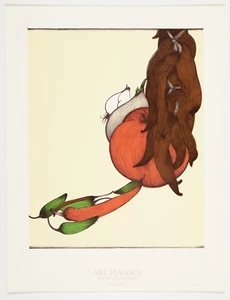 Original limited edition Art Hansen lithograph Texas Peppers poster - Picture 1 of 6