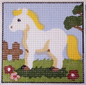 White Pony - easy-to-do beginners tapestry canvas - Picture 1 of 1
