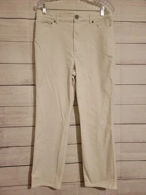 Pantalones de terciopelo Soft Surroundings para mujer marfil perla talla 12 Foto 1 de 4