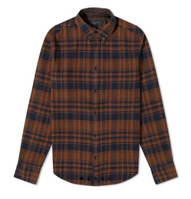 Rag & Bone Tomlin Men’s Brown Plaid M Shirt NWT - Image 1 of 4