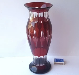 Schöne große Glas Vase Überfangglas K632 - Picture 1 of 12