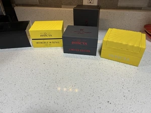 INVICTA WATCH EMPTY BOX LOT OF 3-NO WATCHES INCLUDED-BOXES ONLY- WE SHIP FAST - Picture 1 of 11