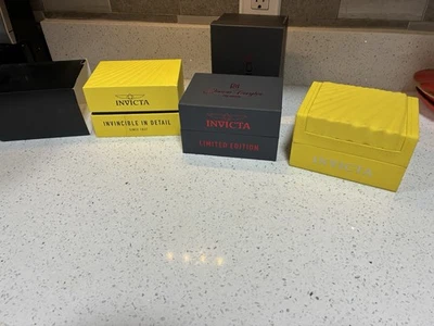 INVICTA WATCH EMPTY BOX LOT OF 3-NO WATCHES INCLUDED-BOXES ONLY- WE SHIP FAST - Image 1 of 4