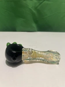 Custom Black & Clear Glass Pipe - Picture 1 of 8