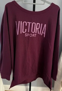 Victoria Sport Damen Sweatshirt Extra Large XL Langarm hinten offen weinrot - Bild 1 von 11
