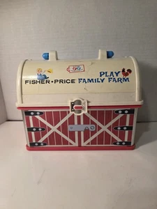 Fisher Price Little People Play Family Farm Lunch Box Astuccio Fienile Vintage 2008 - Foto 1 di 7