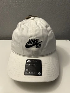 New Nike SB Club Hat White (HF7278-133) Size M/L Adjustable Ships Free - Picture 1 of 12