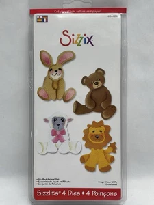 Sizzix Sizzlits 4 Stuffed Animal Set ~ Lamb Bear Lamb Lion Scrapbooking Crafts - Picture 1 of 2