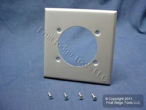 Leviton Gray Steel Receptacle Wallplate Outlet Cover 2.465" Opening S701-GY - Bild 1 von 5
