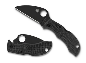 Spyderco Knives Manbug Lockback Black FRN Blackened VG-10 Wharncliffe MBKWPBK - Picture 1 of 2