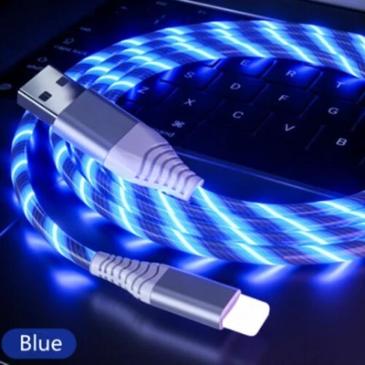 Cargador de teléfono carga rápida LED luz cable USB para iPhone Apple tipo C - Imagen 1 de 4