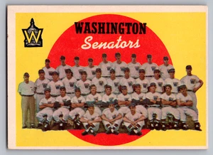 1959 TOPPS #397 WASHINGTON SENATORS TEAM CARD W/HARMON KILLEBREW UNMARKED - Picture 1 of 3