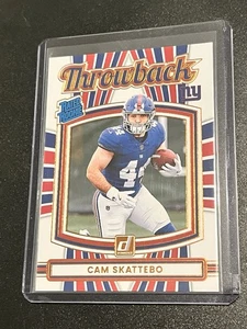 2025 Panini Donruss Cam Skattebo #36 Throwback Rated Rookie RC NY Giants - Bild 1 von 2