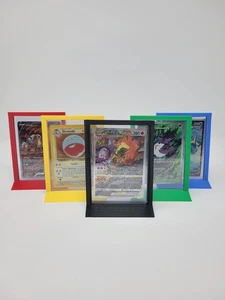 Framed 35pt Top Loader Trading Card Game Card Display Stand Pokemon Sport Holder - Picture 1 of 16
