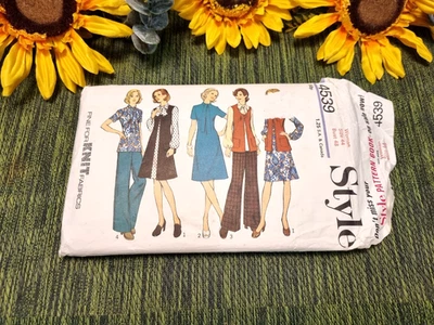 Style Sewing Pattern 4539 vintage cardigan dress tunic & trousers 48" bust - Image 1 of 4