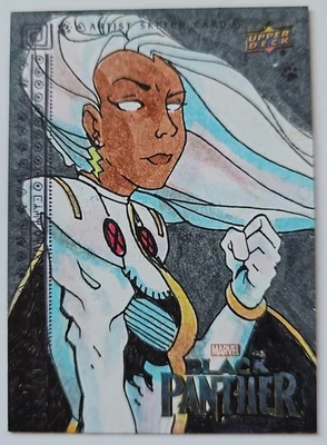 2018 Upper Deck Marvel Black Panther Sketch by SETH ISMART "Storm" 1/1 - Image 1 of 2
