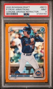 Bowman Draft 2020 cromo Pete Crow-Armstrong #BD-72 refractor naranja/25 (RC) - Imagen 1 de 3