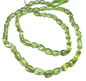 Grassy Green Peridot Teardrop Shaped Beads 422T 14in Strand! 4x3mm to 7x3mm - Picture 1 of 1