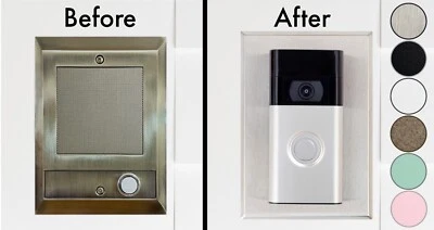 门铃墙板适用于 Ring 1/2/3/4;升级 NuTone 及更多 - 不锈钢 — 第 1/4 张图片