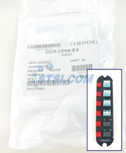Corning CCH-CP08-E4 Fiber Optic Adapter Panel, 4 LC Duplex OM3/OM4 50um MM ~STSI - Picture 1 of 3