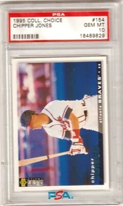 CHIPPER JONES 1995 Upper Deck Collector's Choice #154 PSA 10 GEM MINT - BRAVES - Picture 1 of 2
