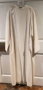 PRIEST CLERGY SERVER FRONT WRAP ALB SLABBINCK 58" LONG FLAX-LIKE IMPERFECT - Afbeelding 1 van 9