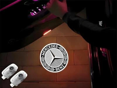 Luces LED para puerta de coche Mercedes Benz S CL charco escalón cortesía proyector fantasma Foto 1 de 4