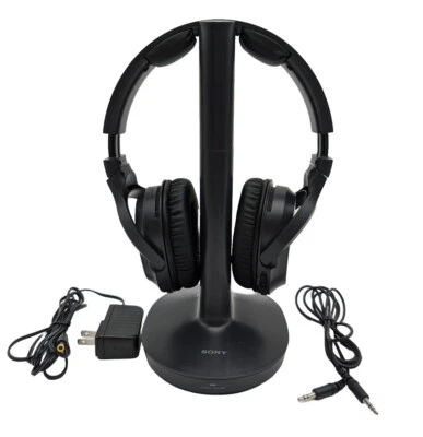 Sony WH-RF400R Wireless Headset w/ TMR-RF400 Charging Base Tested Working - Image 1 of 4