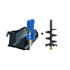 AUGER TORQUE Mini loader Package - ML2000 + 4 way swing frame + S4 300mm auger - Picture 1 of 3