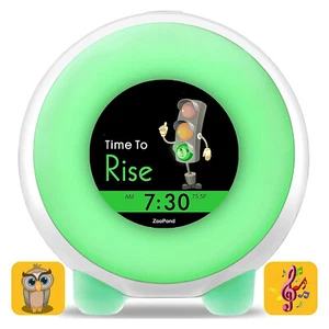 ZOOPOND Full-Color Mobile Display Alarm Clock for Kids, GRO Clock, Sound Machine - Picture 1 of 27