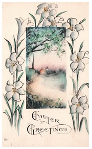 Vintage Easter Greetings Post Card . BPC - Picture 1 of 2