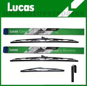 LAND ROVER FREELANDER 1 WIPER BLADES 1996 to 2006 NO SPOILER LUCAS + STD REAR - Picture 1 of 7