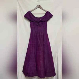 Vintage Monsoon Twilight lila Seidenkleid Größe 10 - Bild 1 von 8