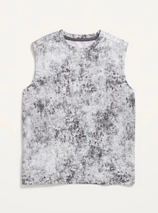 Old Navy Kids Go-Dry Cool Patterned Mesh Tank Top Cloudy White Size Medium (8) - Picture 1 of 1
