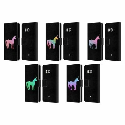 OFFICIAL PLDESIGN SPARKLY UNICORN LEATHER BOOK WALLET CASE FOR HTC PHONES 1 - Image 1 of 4