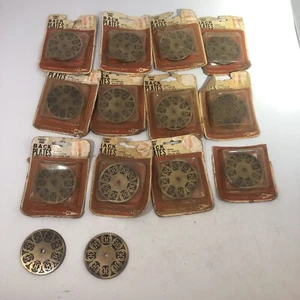 14 NOS JB Jaybee Cabinet Knob Back Plates Brass Castillian Decorative Vintage - Picture 1 of 7