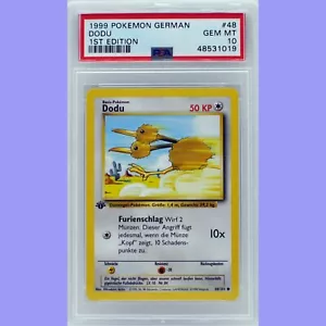 Pokemon 1st Edition Base Set German Doduo (Dodu) 48/102 PSA 10 Gem Mint - Picture 1 of 4