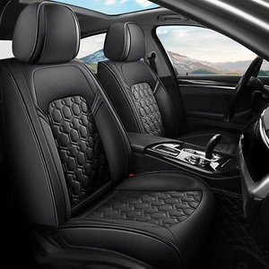 Car 5-Sits Seat Covers Pu Leather Cushion Pad Fit For Toyota Prius 2003-2015 Set - Picture 1 of 10