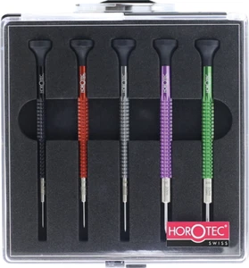 HOROTEC 01.020-B Assortiment 5 tournevis d'horloger de précisions + mèches - Picture 1 of 1