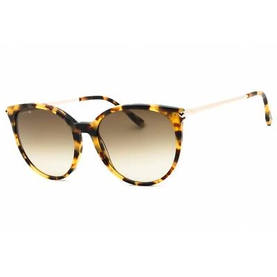 Óculos de sol feminino Lacoste Havana plástico formato redondo armação aro completo L928S 214 - Imagem 1 de 2