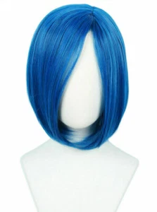Peluca azul de Halloween recta Bob corta puerta secreta para cosplay - Imagen 1 de 1