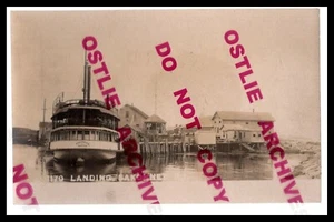 Sakonnet RHODE ISLAND RPPC c1910 STEAMSHIP Steamer FERRY LANDING Boat Ship - Picture 1 of 3