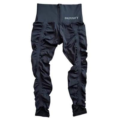 New Skinnify Women’s Black Corset Leggings M High Waist Resistance 4 Bands Pants - Image 1 of 4