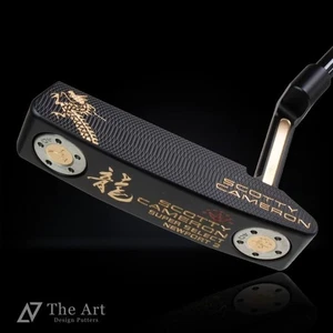 Putter Scotty Cameron Newport2 Dragon Art acabado negro dorado 34 pulgadas con HC nuevo - Imagen 1 de 12