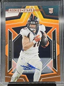 2023 Panini Rookies & Stars Football Drew Sanders Rookies Signatures Orange /199 - Picture 1 of 12