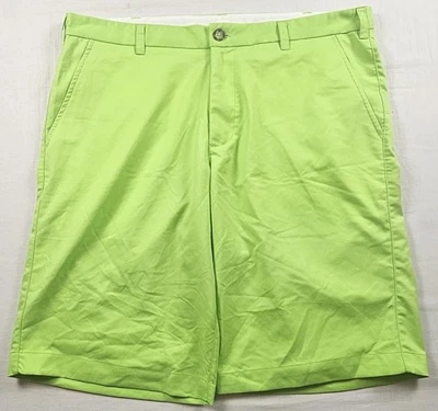 Loudmouth Shorts Mens Golf Casual Stretch Polyester Neon Green Size 38x11 — 第 1/4 张图片
