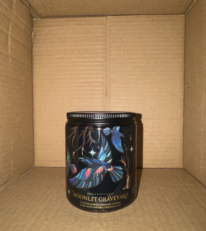 Bath & Body Works 月光墓地单芯蜡烛 7 盎司限量版 — 第 1/1 张图片